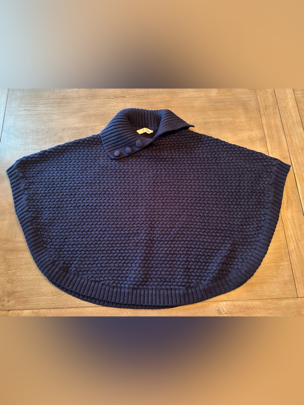 John Lewis Girls Knitted Navy Poncho